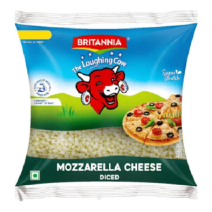 Britannia Diced Mozzarella Cheese – Mild, Creamy Flavor Perfect for Cooking & Snacking