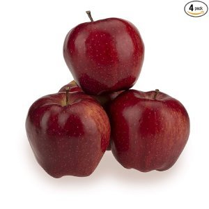 Fresh Apple Red Delicious (Pack of 4), (Approx.500 g- 600 g)